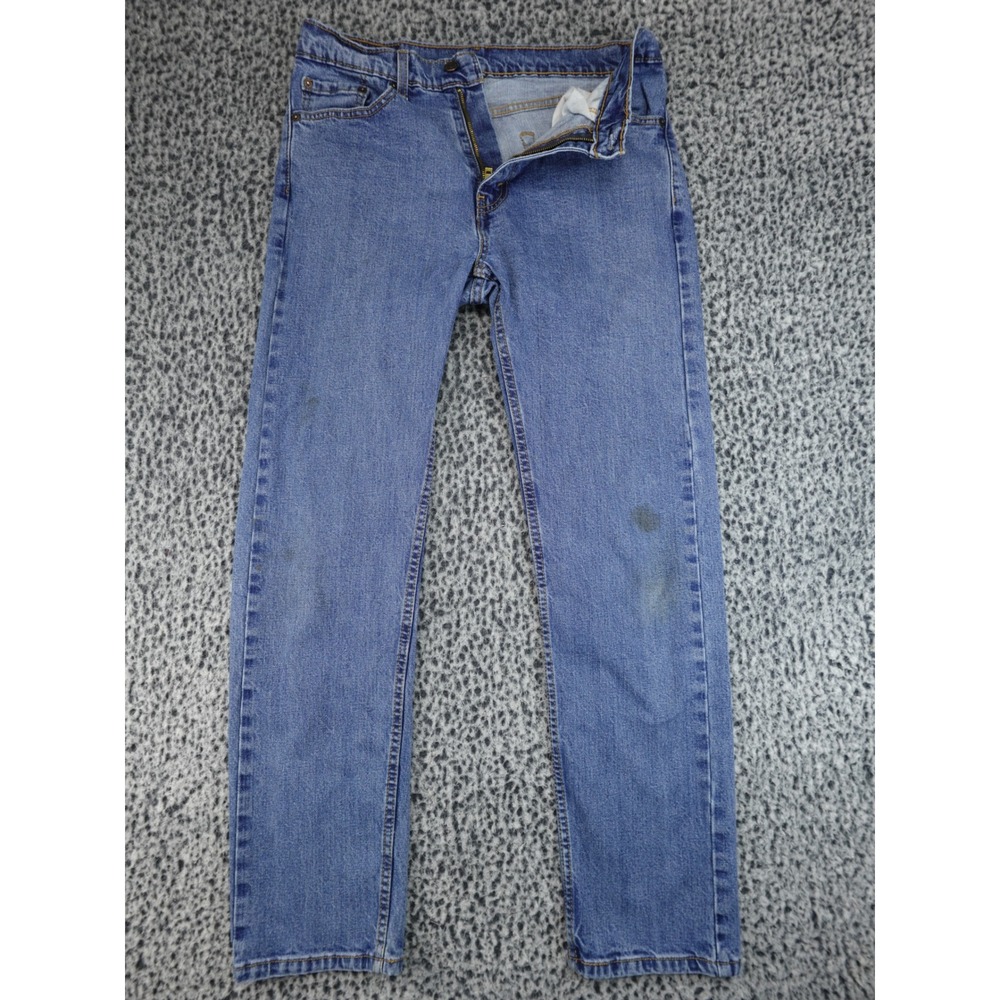 Levis 505 Straight Leg Jeans Mens 32x32 Blue Medium Wash Classic Denim Workwear